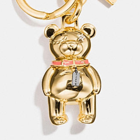 COACH 3D BEAR BAG CHARM KEYCHAIN - Picture 3 of 7